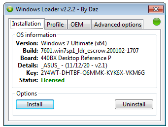 Windows 7 Loader by Daz